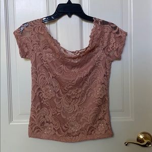 Lacy off the shoulders shirt